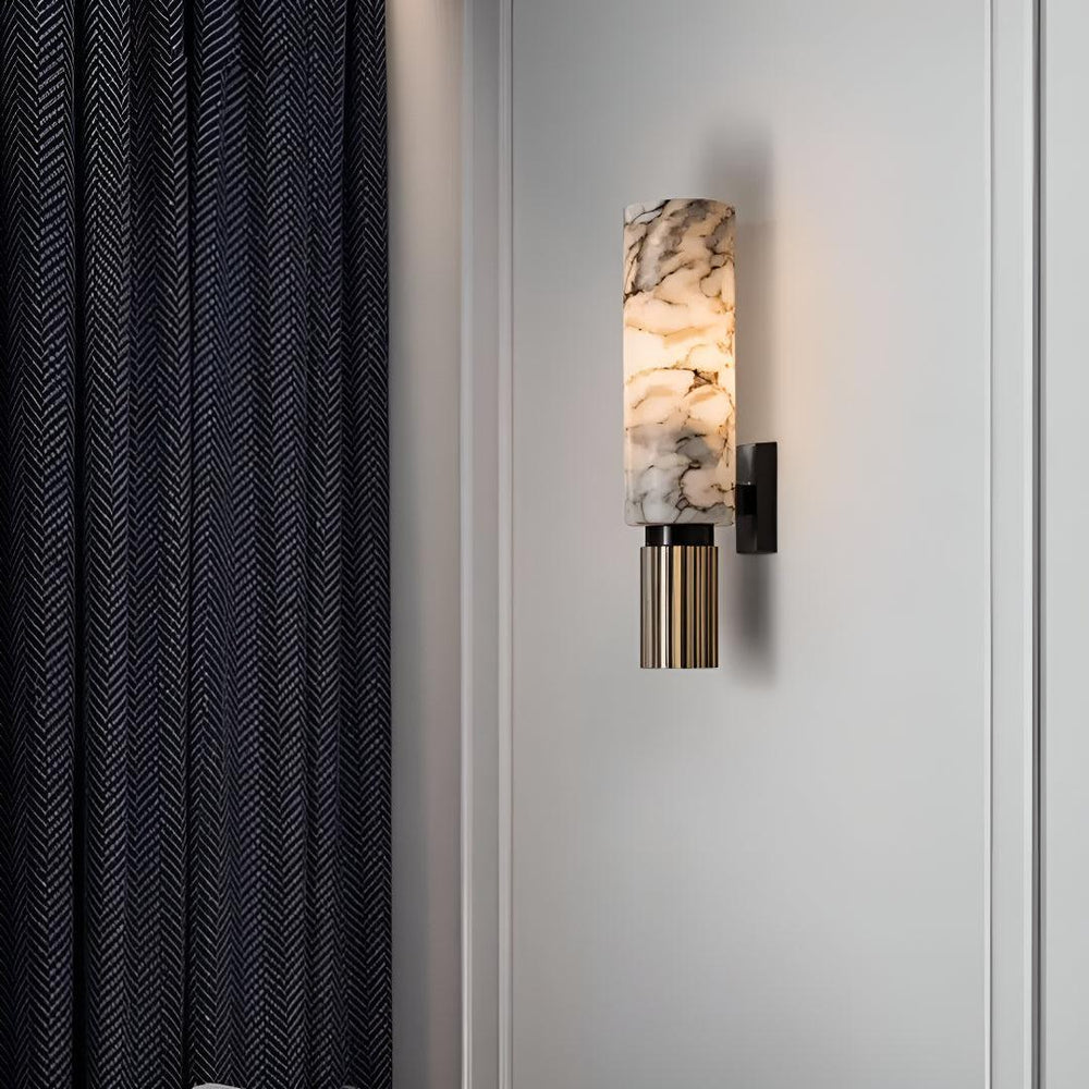 Alabaster Marble Wall Light With Gentle Glow For Ambient Lighting
