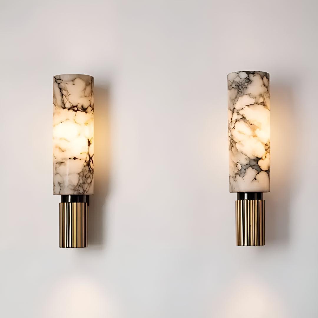 Alabaster Marble Wall Light With Gentle Glow For Ambient Lighting