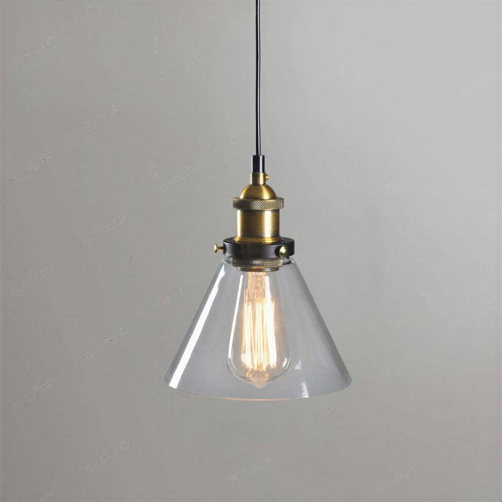 Clear Glass Industrial Pendant Hanging Light