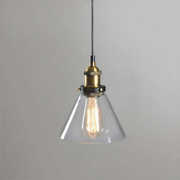 Clear Glass Industrial Pendant Hanging Light