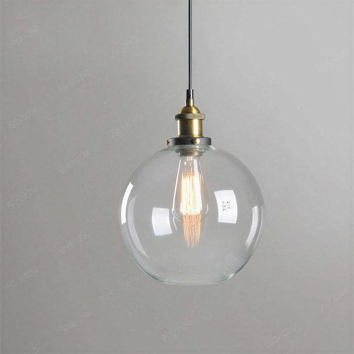 Clear Glass Industrial Pendant Hanging Light