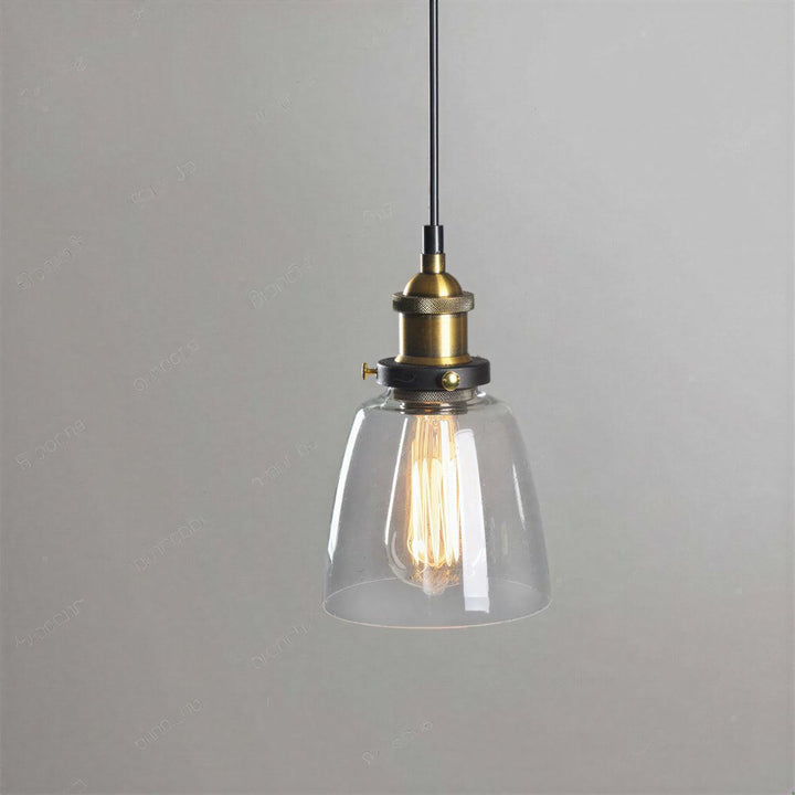 Clear Glass Industrial Pendant Hanging Light