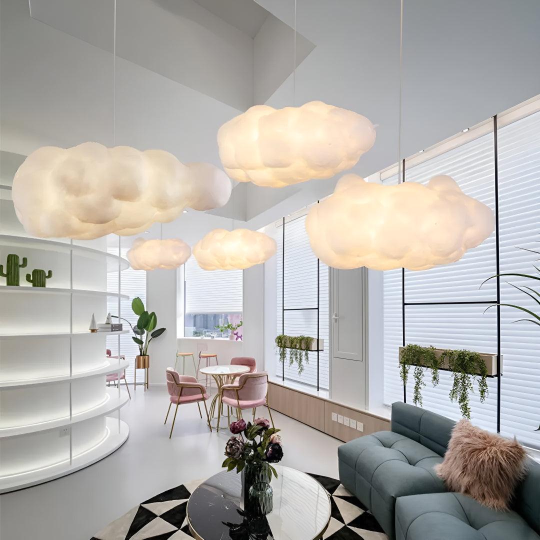 Cloud Shaped Pendant Light For Nursery And Kindergarten