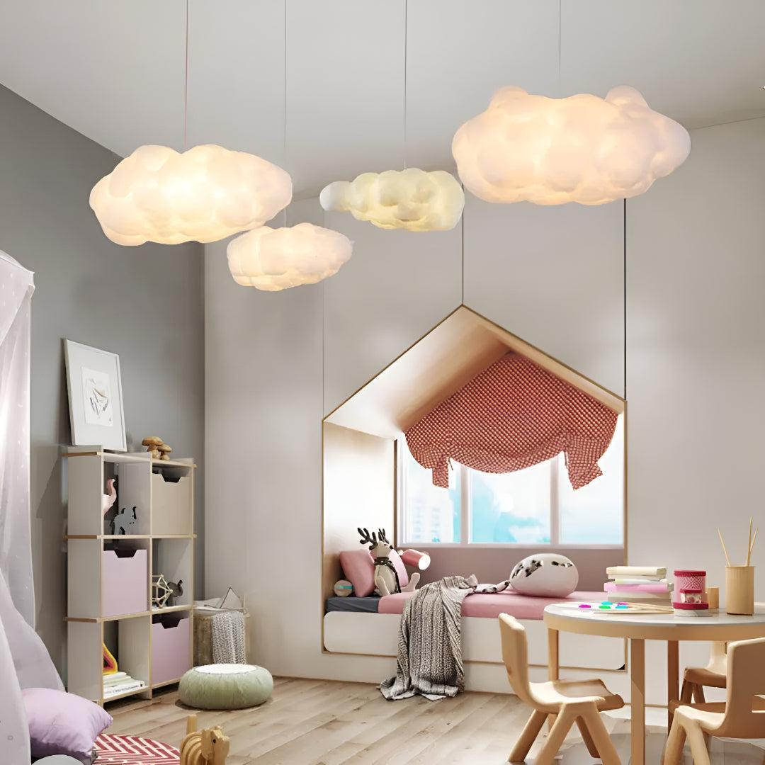 Cloud Shaped Pendant Light For Nursery And Kindergarten