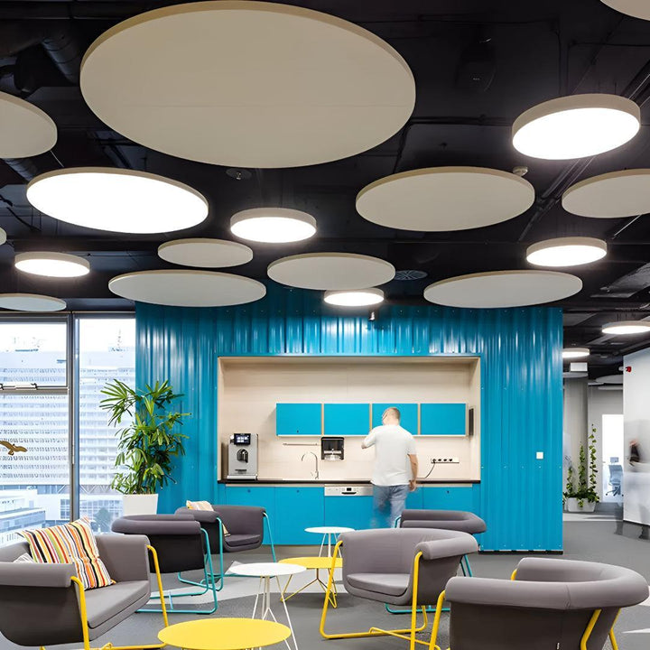 Commercial Round Pendant Lighting For Office And Gym Workspaces