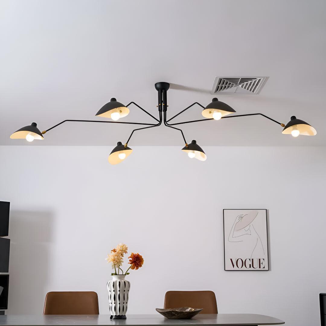 Contemporary Pendant Lamps With Wide Extended Arms