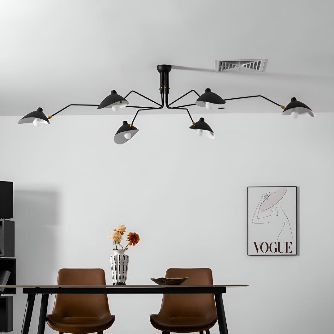 Contemporary Pendant Lamps With Wide Extended Arms