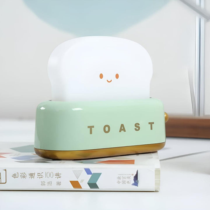 Cute Toaster Table Desk Lamp With Adjustable Brightness