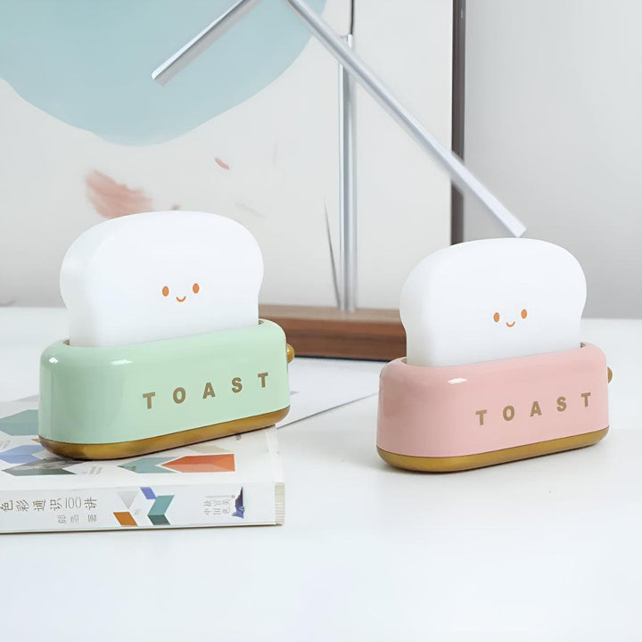 Cute Toaster Table Desk Lamp With Adjustable Brightness