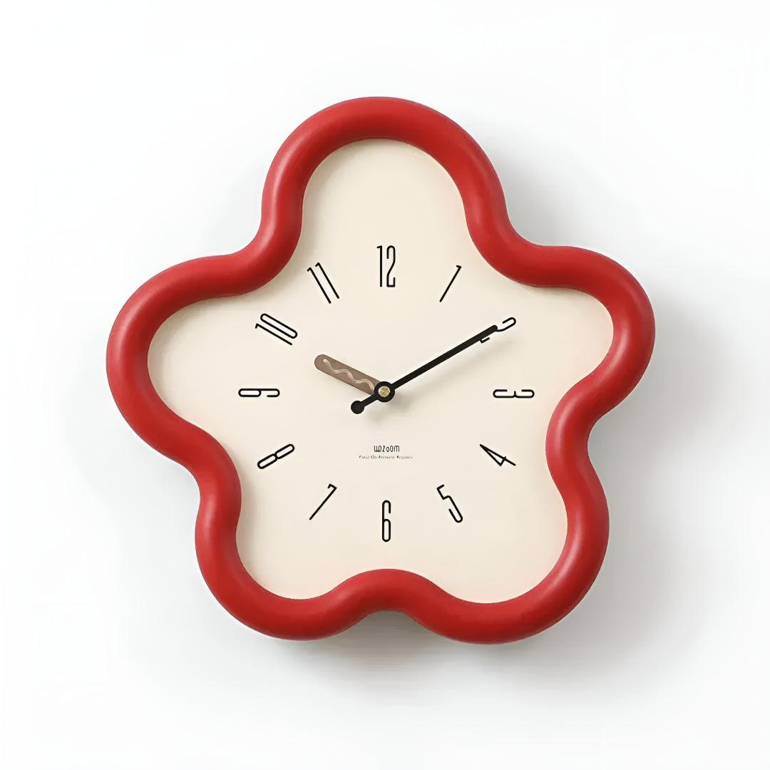 Decorative Flower Wall Clock With Silent Pendulum