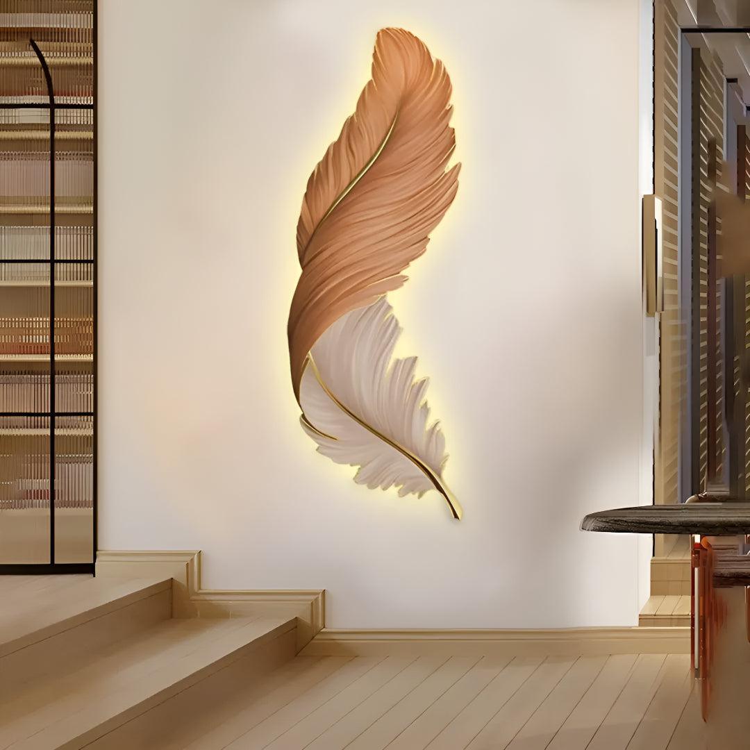 Decorative Wall Lamp Sconce With Feather Design