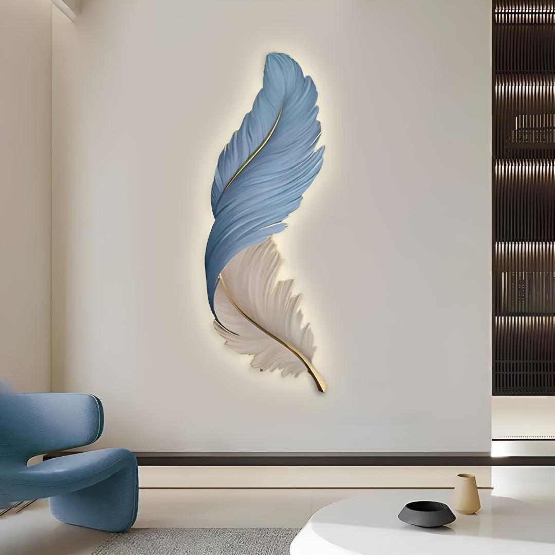Decorative Wall Lamp Sconce With Feather Design