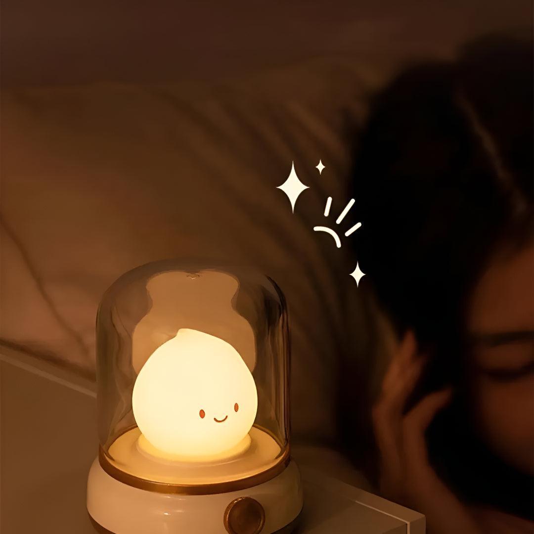 Dimmable Flame Night Light Bedside Lamp With Adjustable Brightness