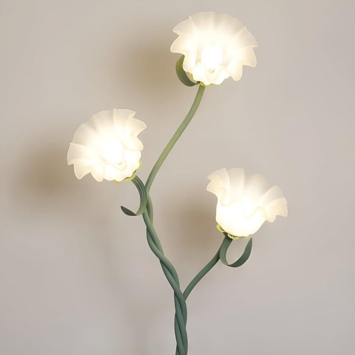 Dual Floral Floor Lamp With Calla Flower Design
