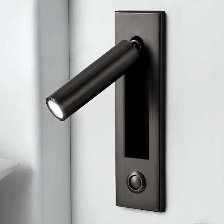 Embedded Recessed Bed Side Wall Light For Reading With Adjustable Head