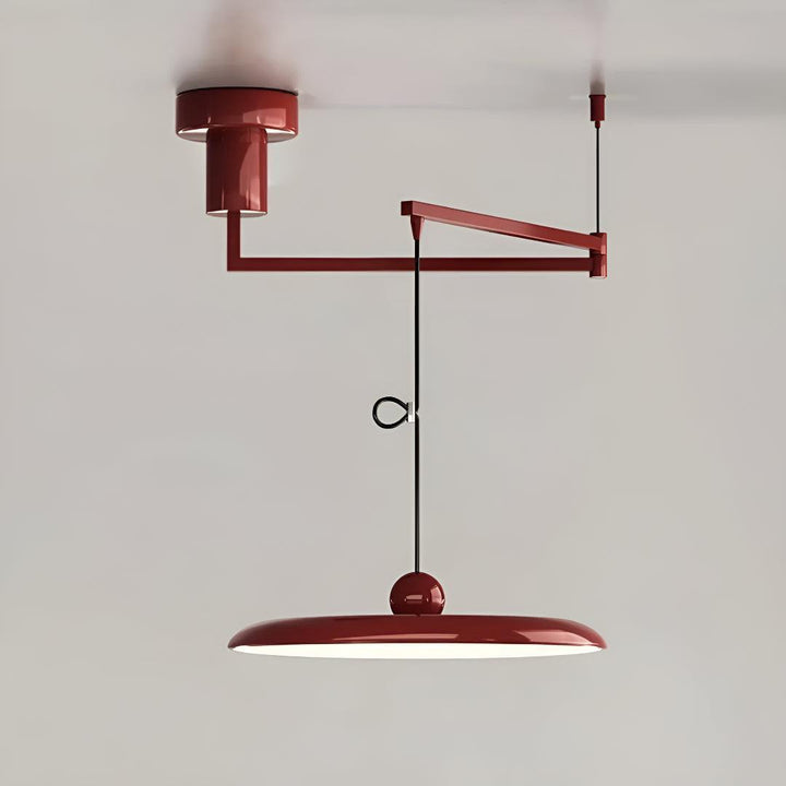Flat Pendant Light With Adjustable Arm