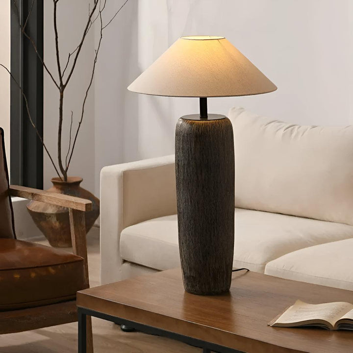 Japanese Floor Lamp For Living Room Ambience With Fabric Shade