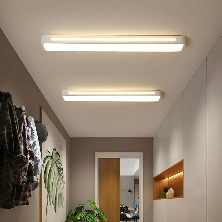 Linear Minimalist Nordic Ceiling Light Fixture With Flush Mount Design