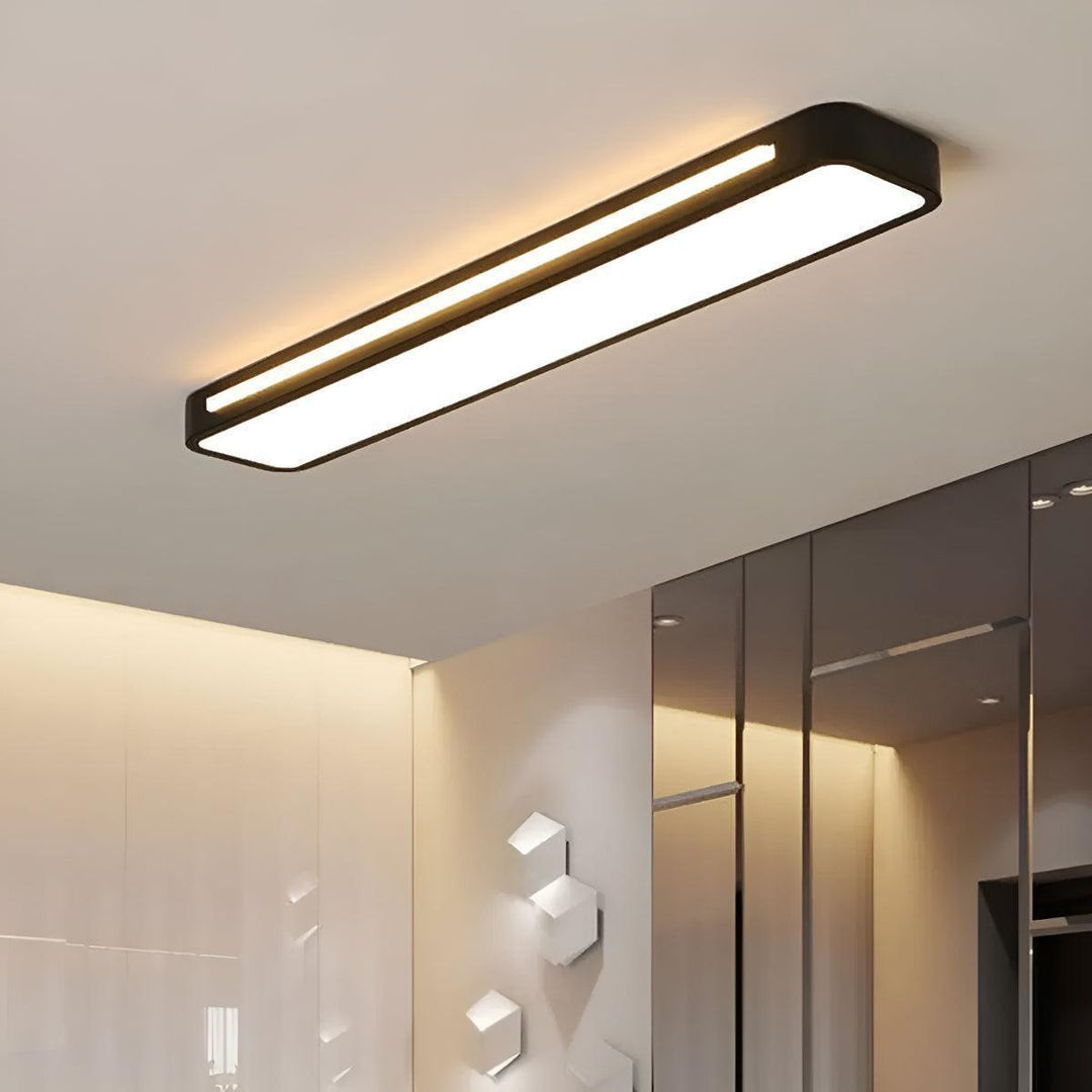 Linear Minimalist Nordic Ceiling Light Fixture With Flush Mount Design