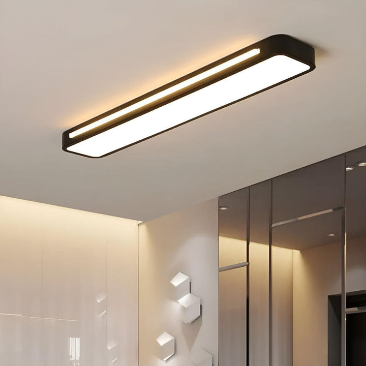 Linear Minimalist Nordic Ceiling Light Fixture With Flush Mount Design