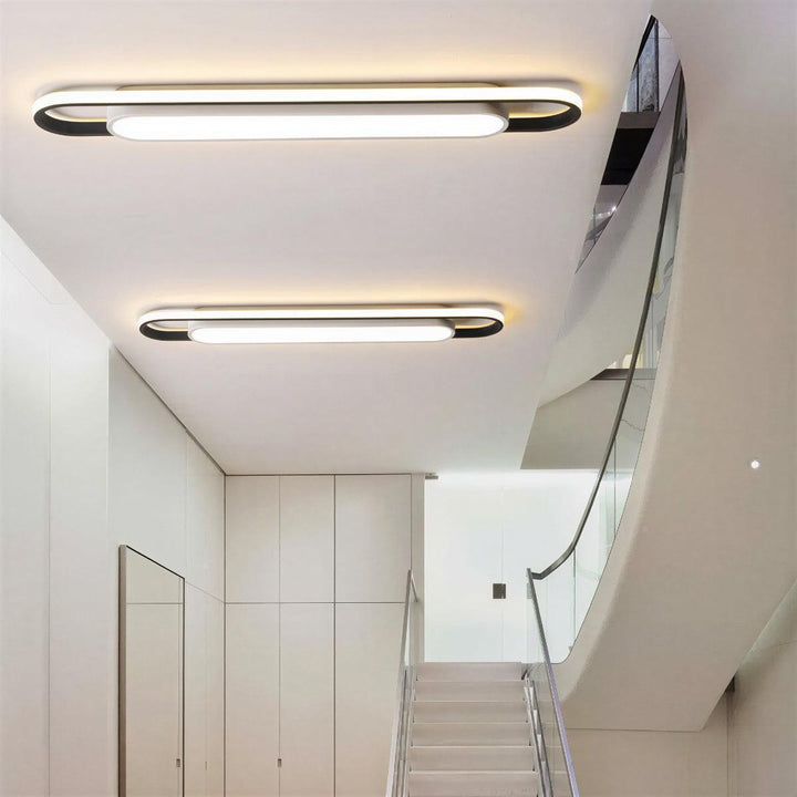 Long Linear Integrated Flush Mount Ceiling Light Fixture