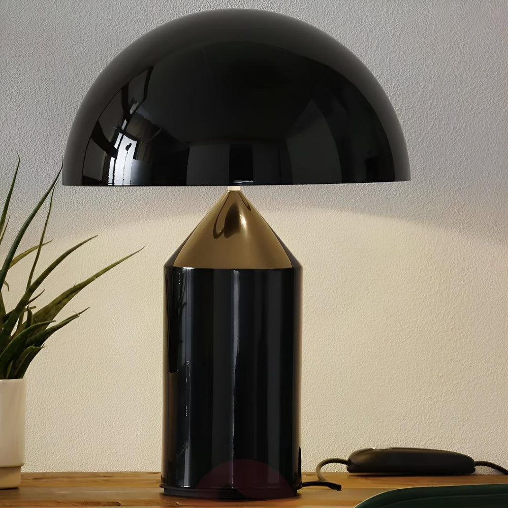 Metal Mushroom Style Table Lamp With Dome Shape