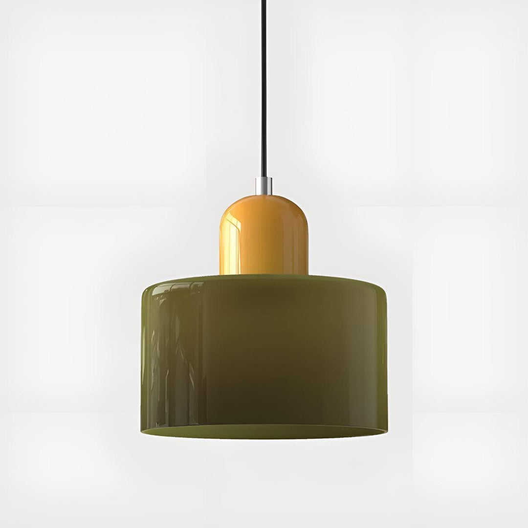 Mid Century Modern Glass Hanging Light Fixture