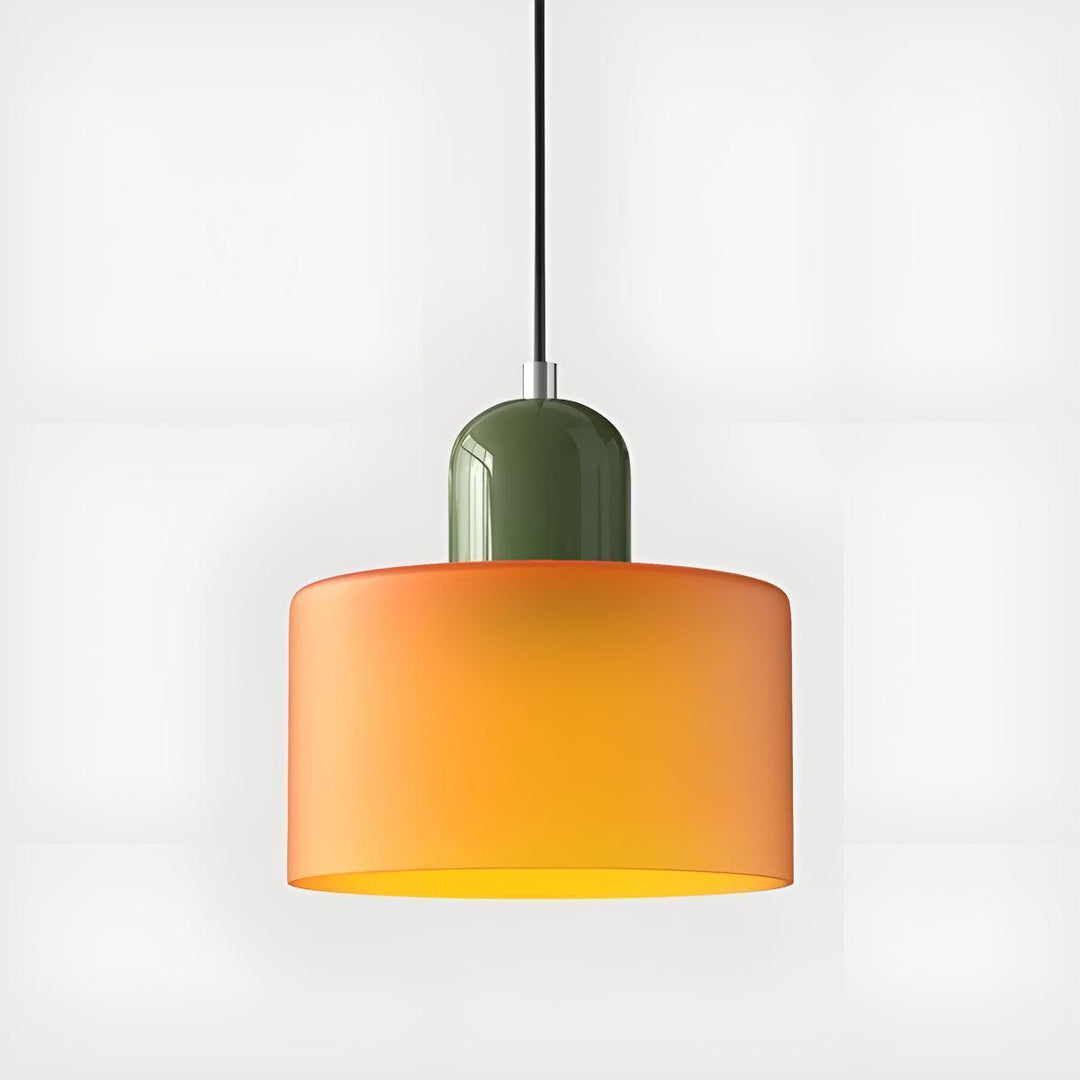 Mid Century Modern Glass Hanging Light Fixture