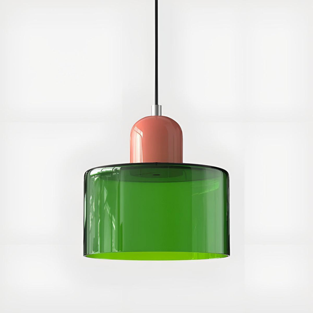 Mid Century Modern Glass Hanging Light Fixture