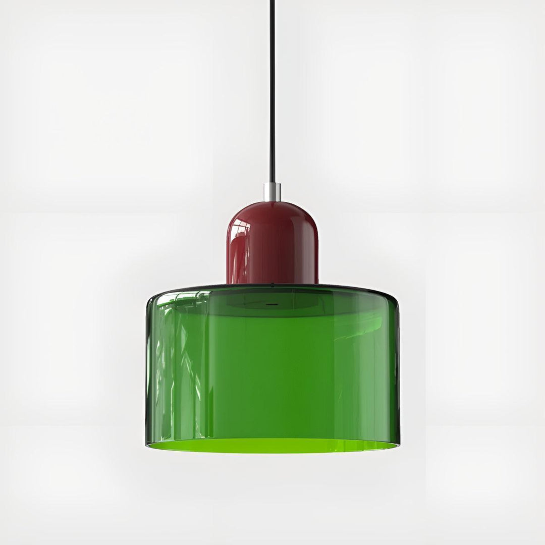 Mid Century Modern Glass Hanging Light Fixture
