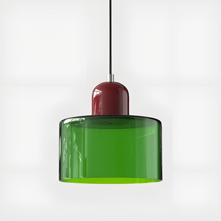 Mid Century Modern Glass Hanging Light Fixture