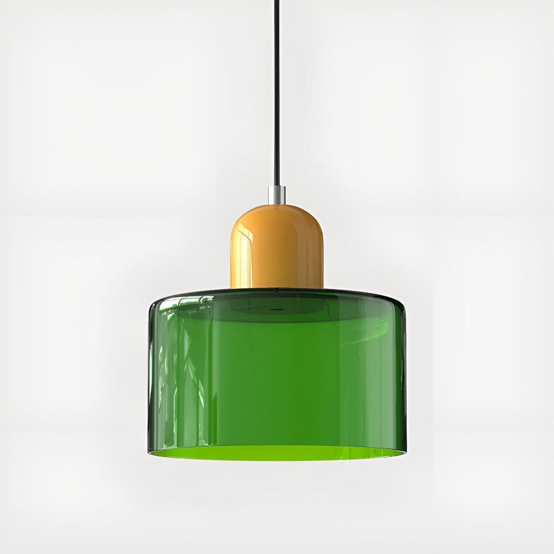 Mid Century Modern Glass Hanging Light Fixture
