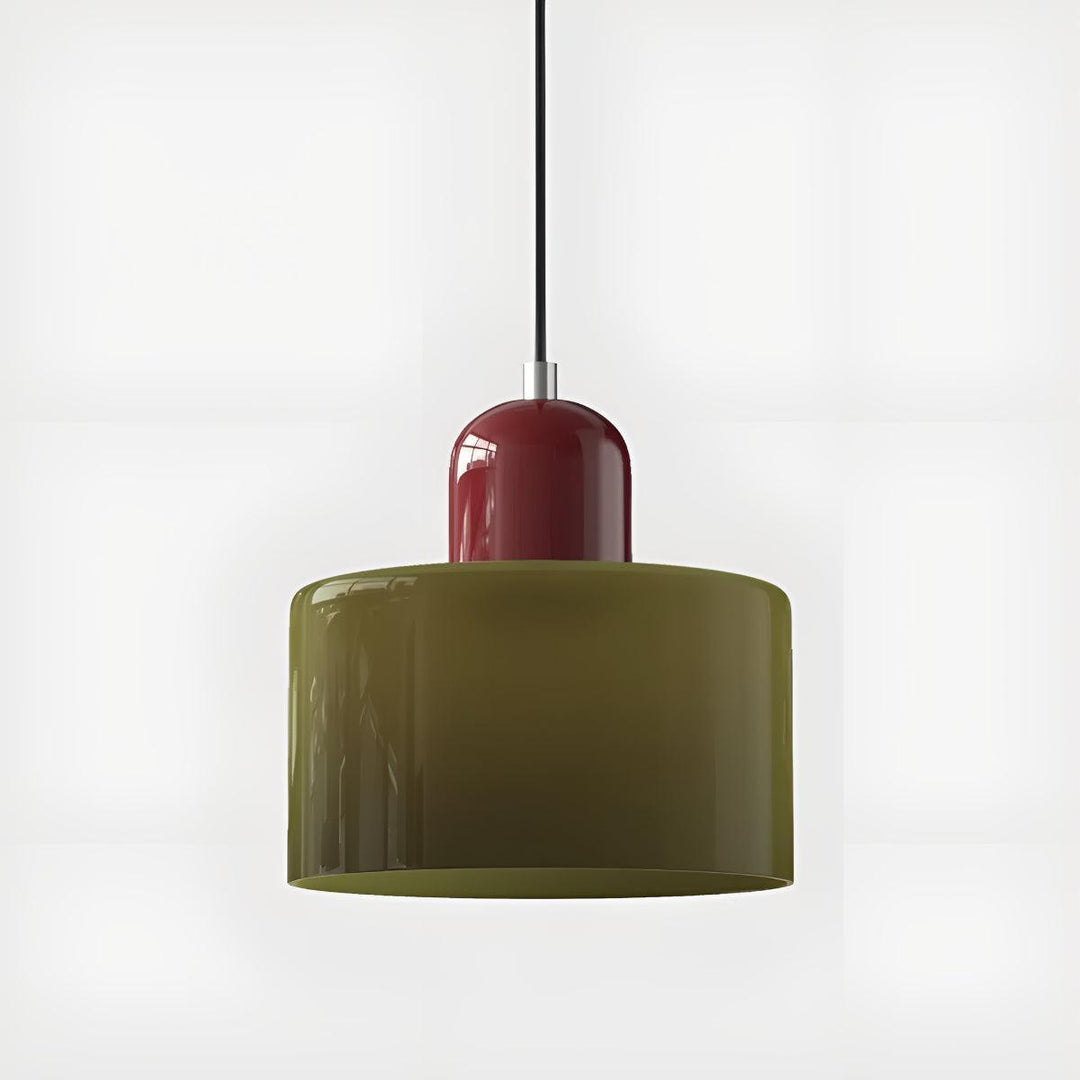 Mid Century Modern Glass Hanging Light Fixture