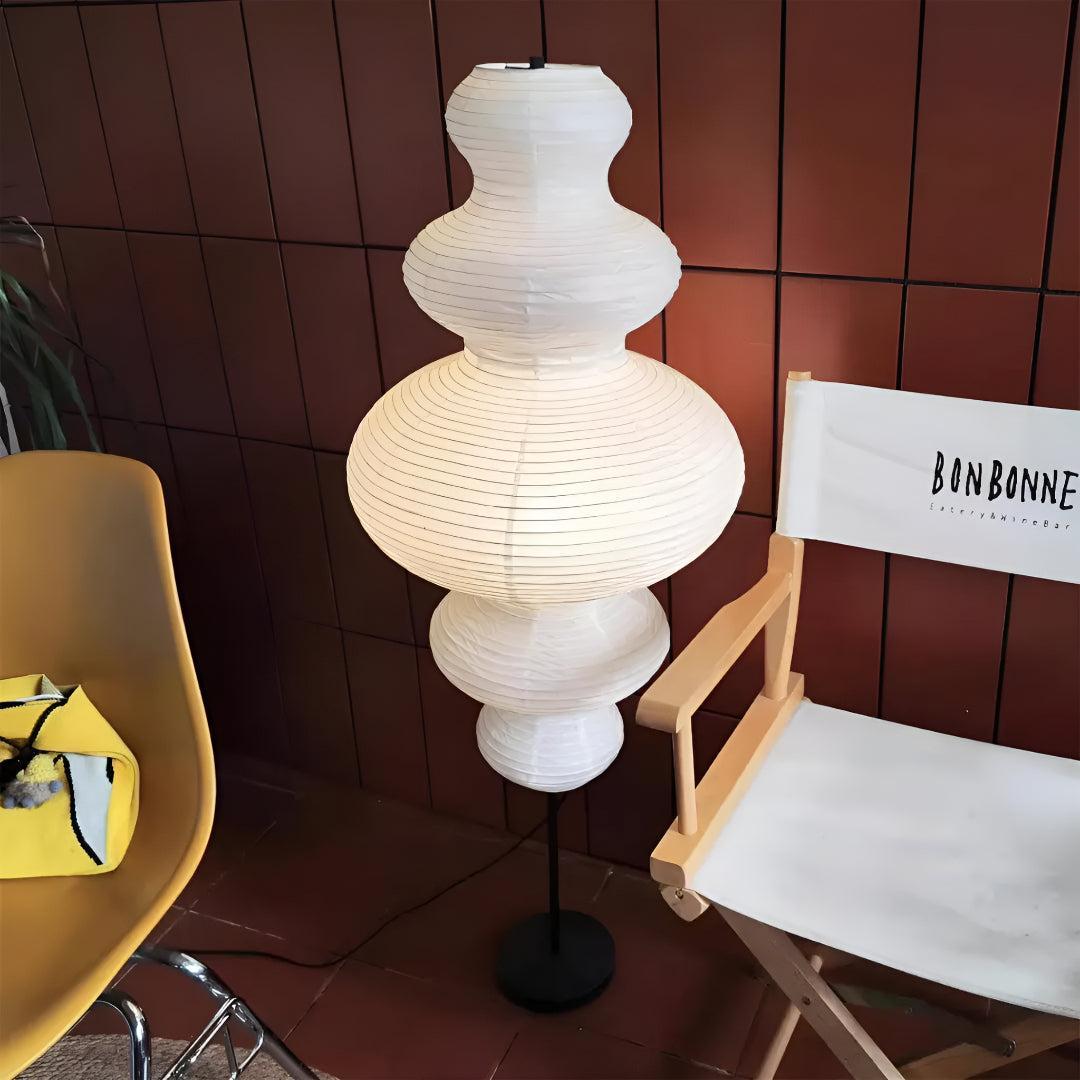 Mid Century Noguchi Floor Lamp With Sculptural Ambient Light