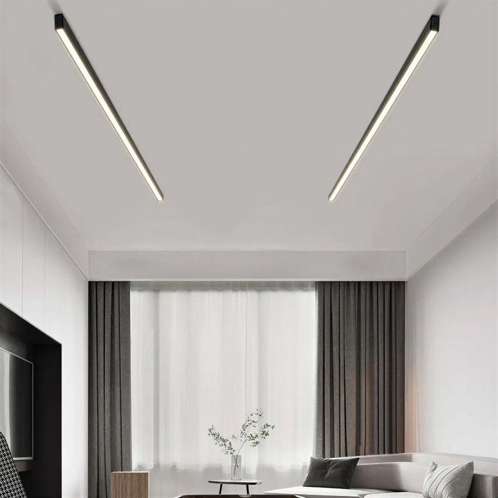 Minimalist Modern Linear Long Flush Mount Ceiling Light Fixture