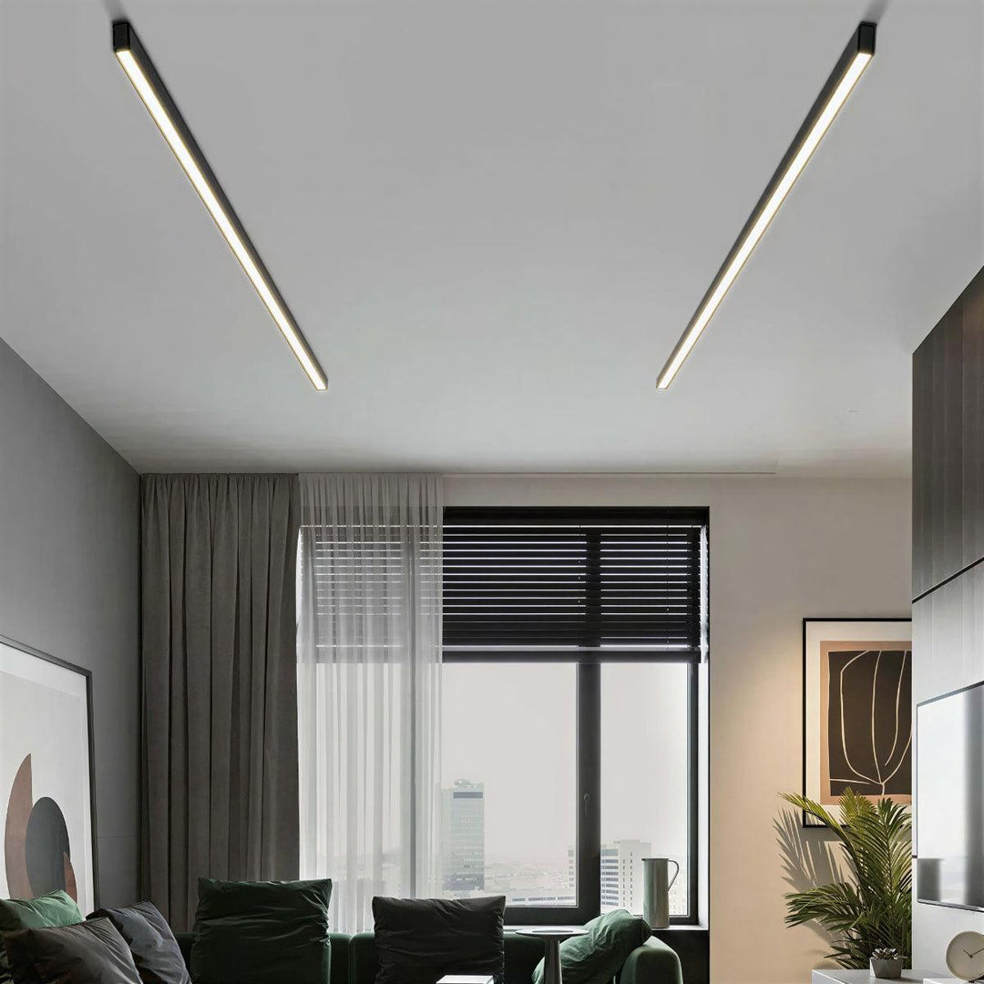 Minimalist Modern Linear Long Flush Mount Ceiling Light Fixture