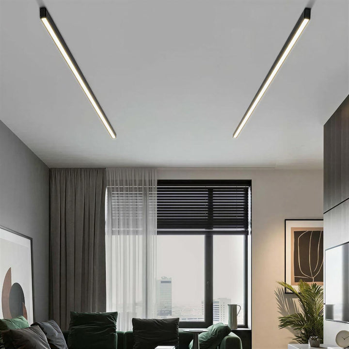 Minimalist Modern Linear Long Flush Mount Ceiling Light Fixture