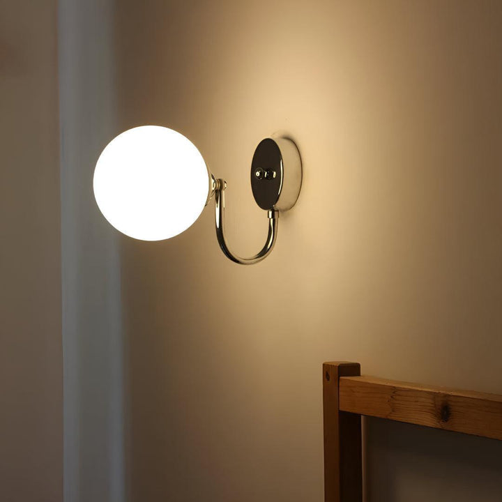 Minimalist Wall Light With Mid Century Globe Design
