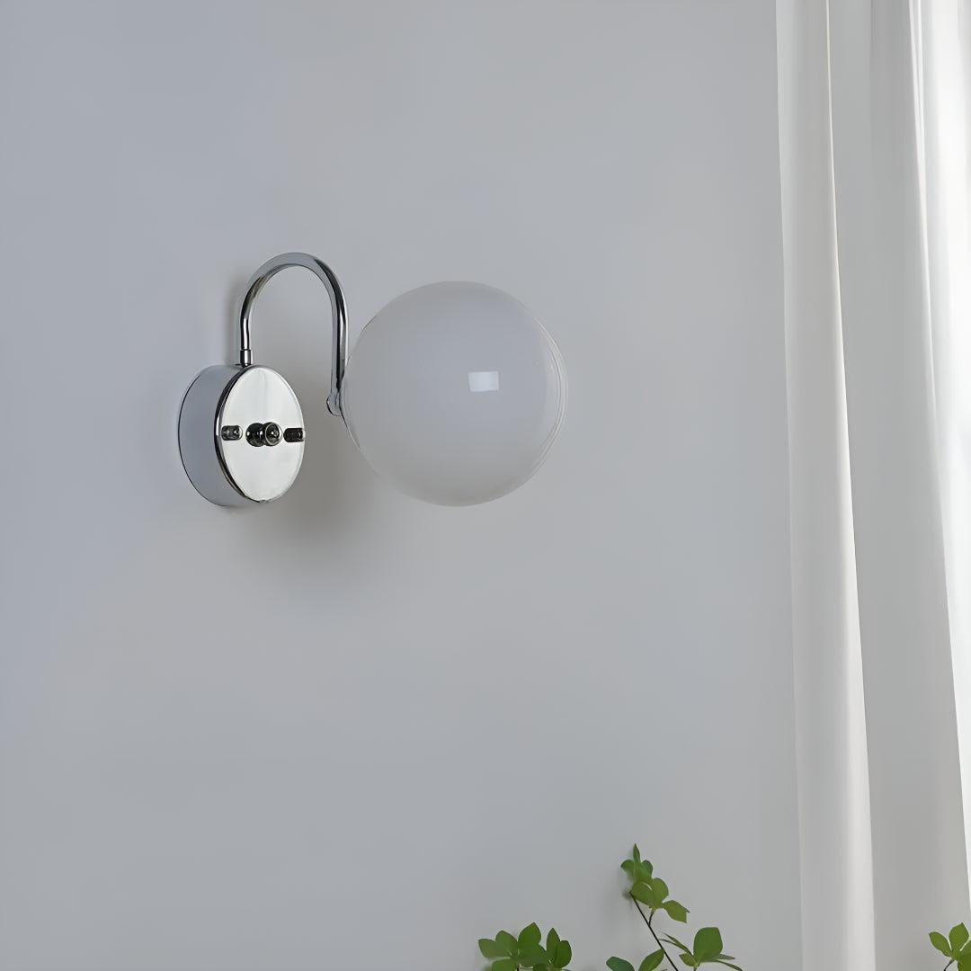 Minimalist Wall Light With Mid Century Globe Design