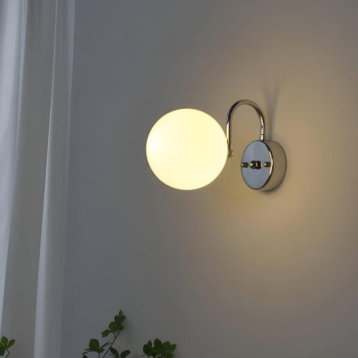 Minimalist Wall Light With Mid Century Globe Design