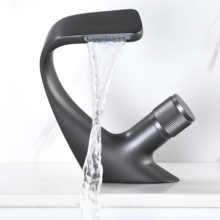 Modern Bathroom Basin Mixer Tap With Single Dial Control