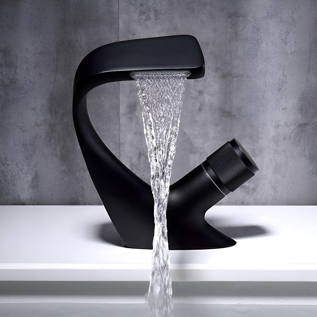 Modern Bathroom Basin Mixer Tap With Single Dial Control
