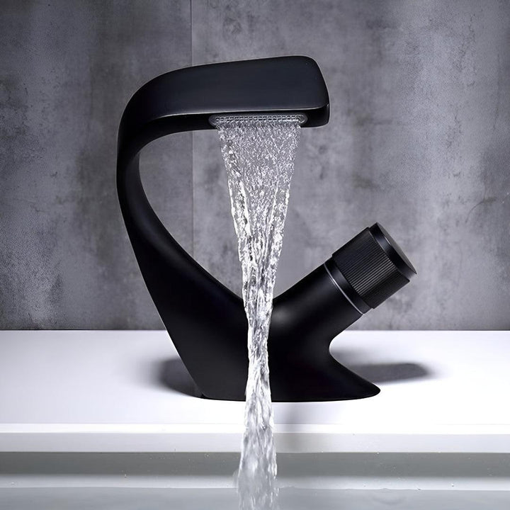 Modern Bathroom Basin Mixer Tap With Single Dial Control