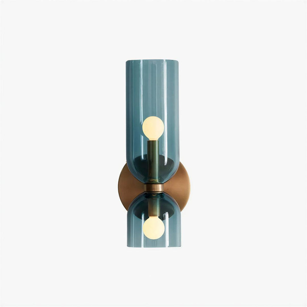 Modern Cylindrical Lighting Wall Light Sconce With Dual Shades