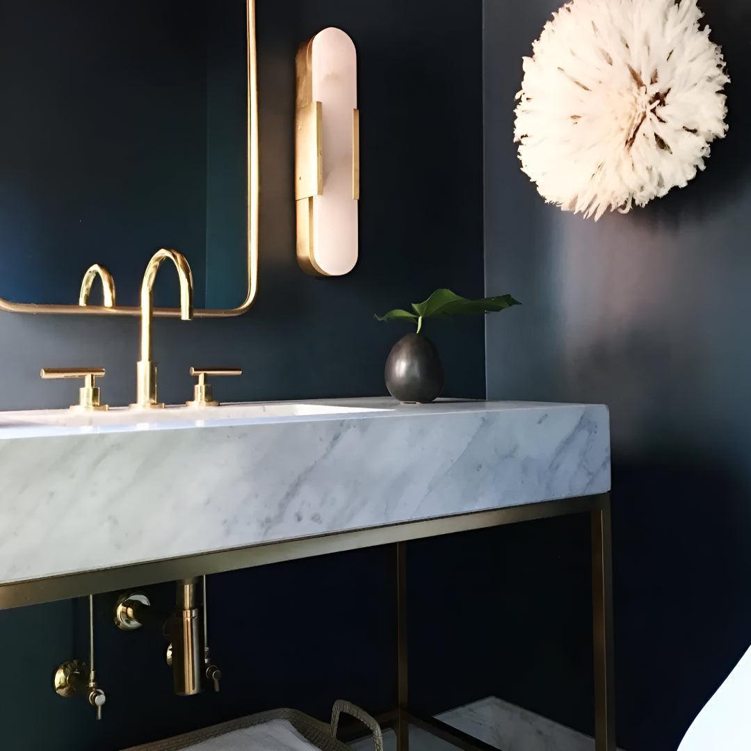 Modern Elongated Alabaster Wall Lights