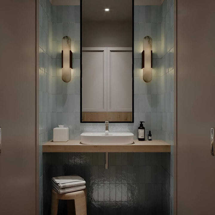 Modern Elongated Alabaster Wall Lights