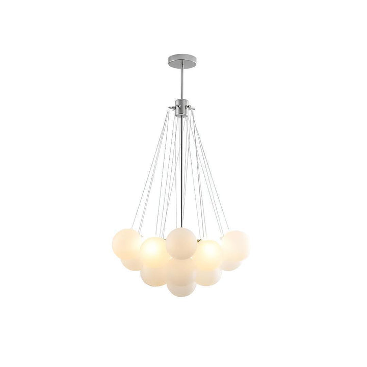 Modern Hanging Bubble Chandelier With Floating Orb Cluster Design