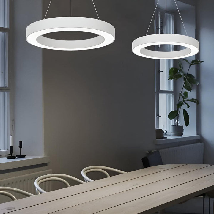 Modern Office And Gym Ceiling Lighting With Suspended Ring