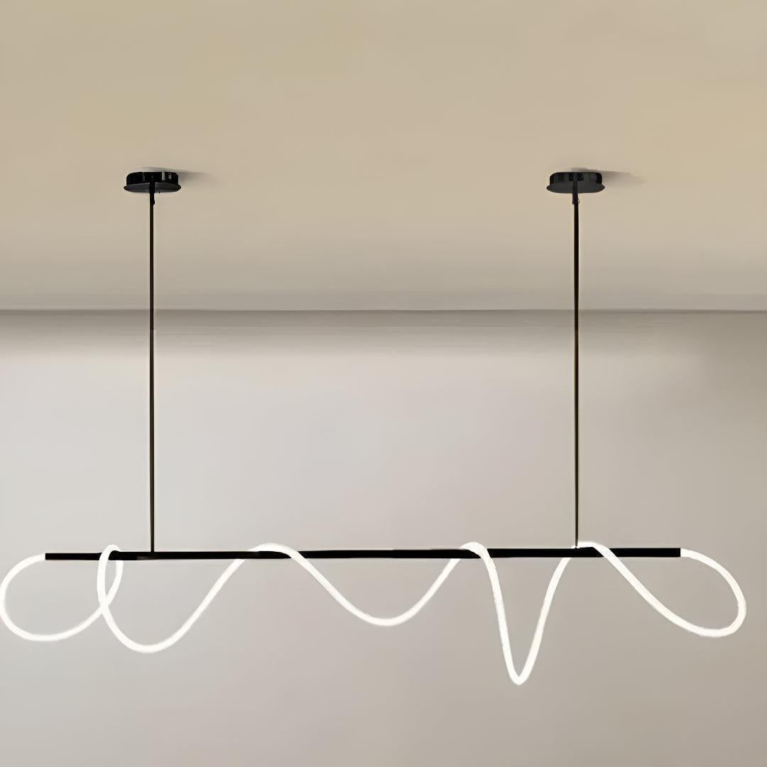Modern Pendant Lighting With Flexible Flowing Tube Design