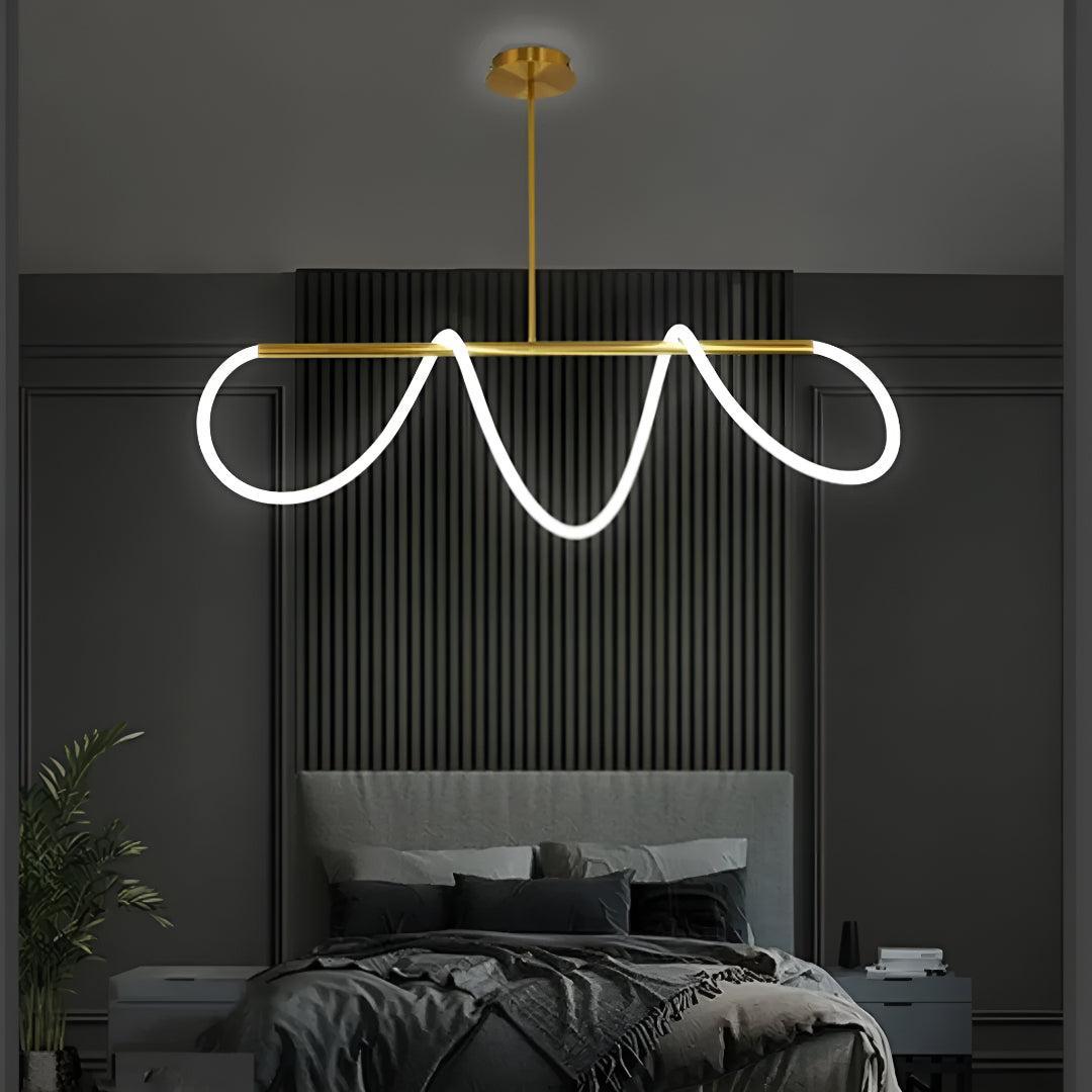 Modern Pendant Lighting With Flexible Flowing Tube Design